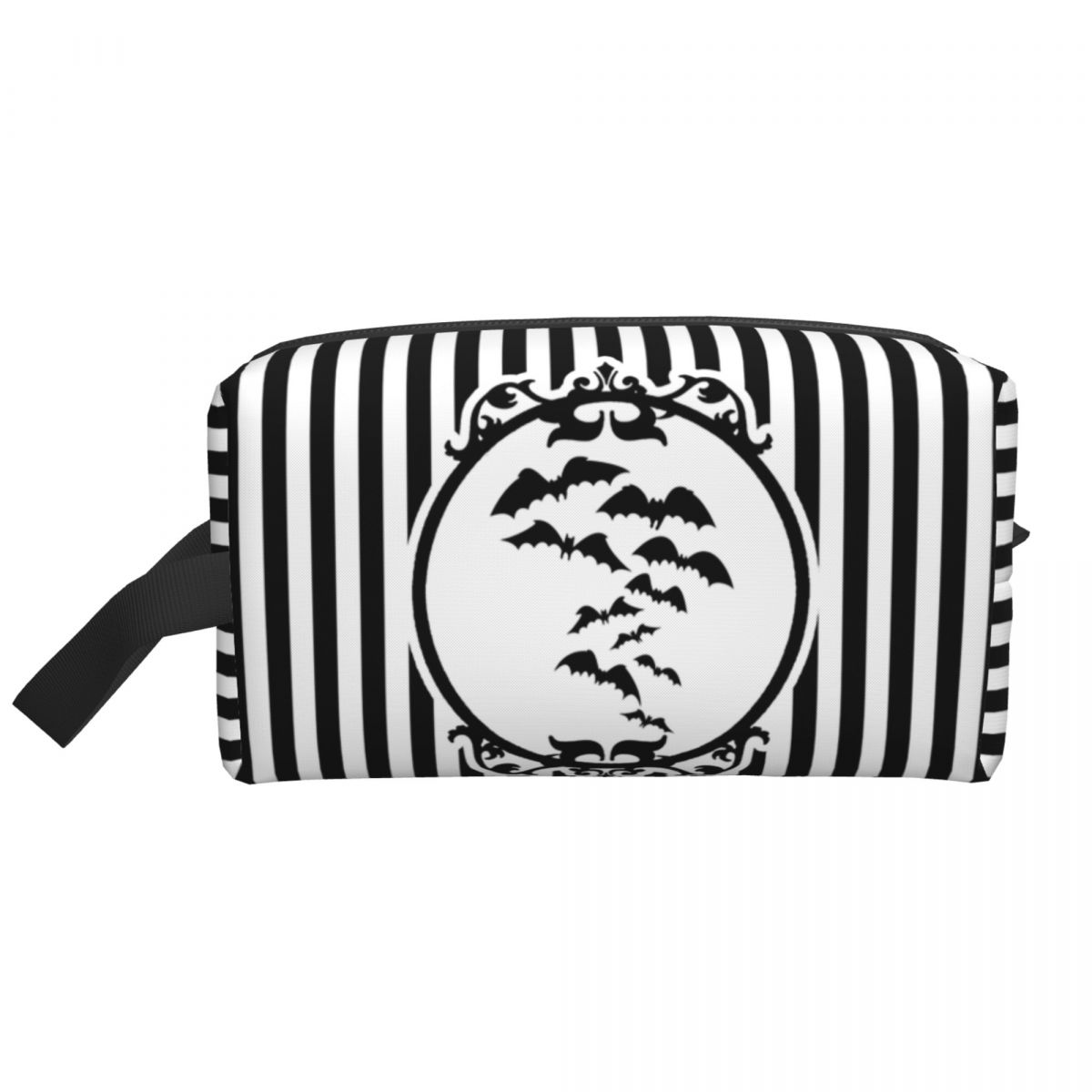 Beauty Halloween Makeup - Custom Stripes And Bats Travel Cosmetic
