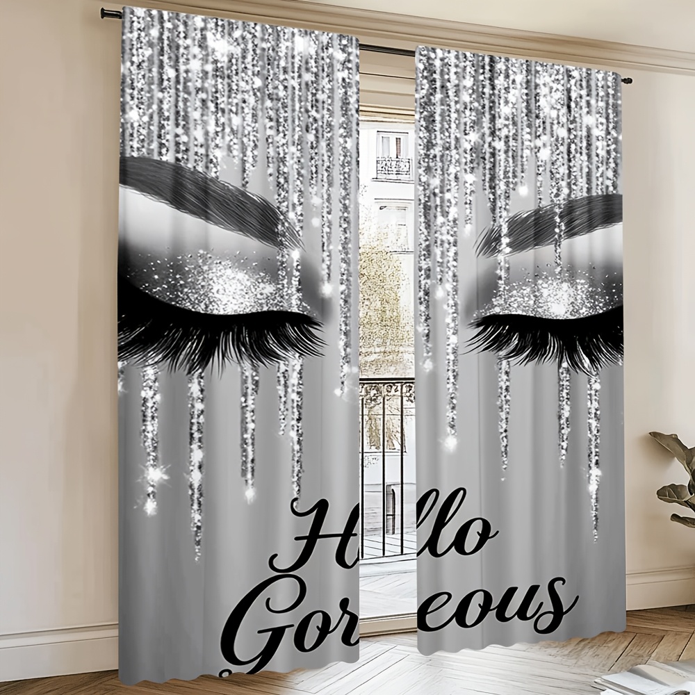 Beauty Makeup Youtube - 2pcs Eyelash Curtains Silver Glitter Sparkle