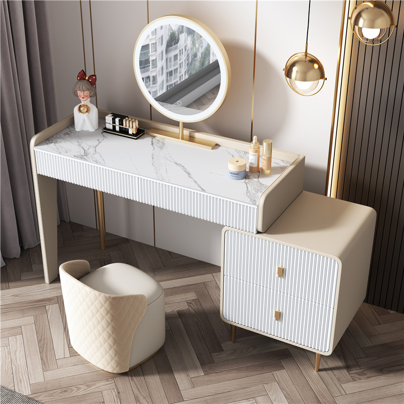 Beauty Without Makeup - Modern Bedroom Vanity Table Drawers Mirror