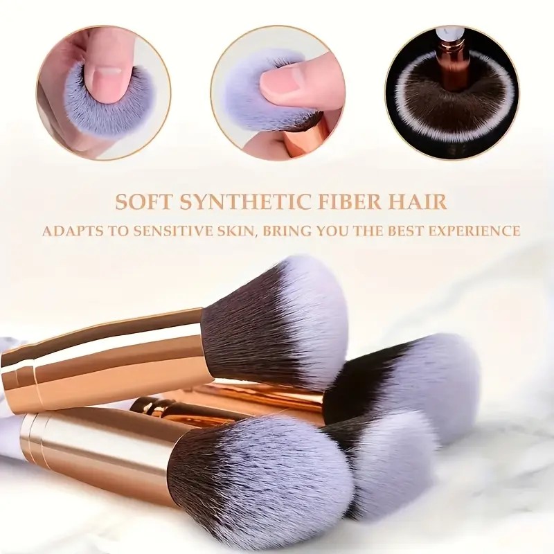 10-Piece Marble Brush Set + Be - Beauty Makeup Gift Sets 评论和价格