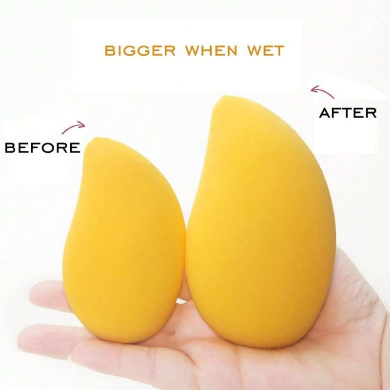 12/2pcs Mango Shape Soft Makeu - Beauty Makeup Foundation 评论和价格