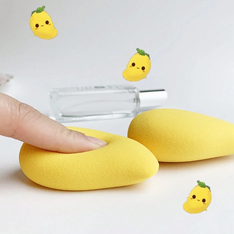 12/2pcs Mango Shape Soft Makeu - Beauty Makeup Foundation 评论和价格