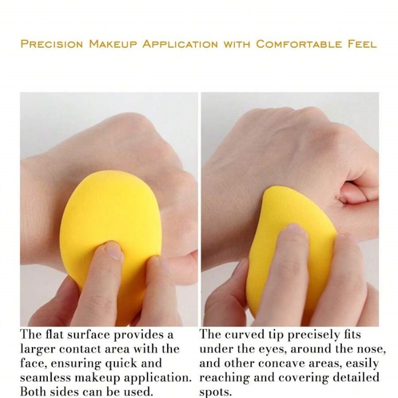 12/2pcs Mango Shape Soft Makeu - Beauty Makeup Foundation 评论和价格