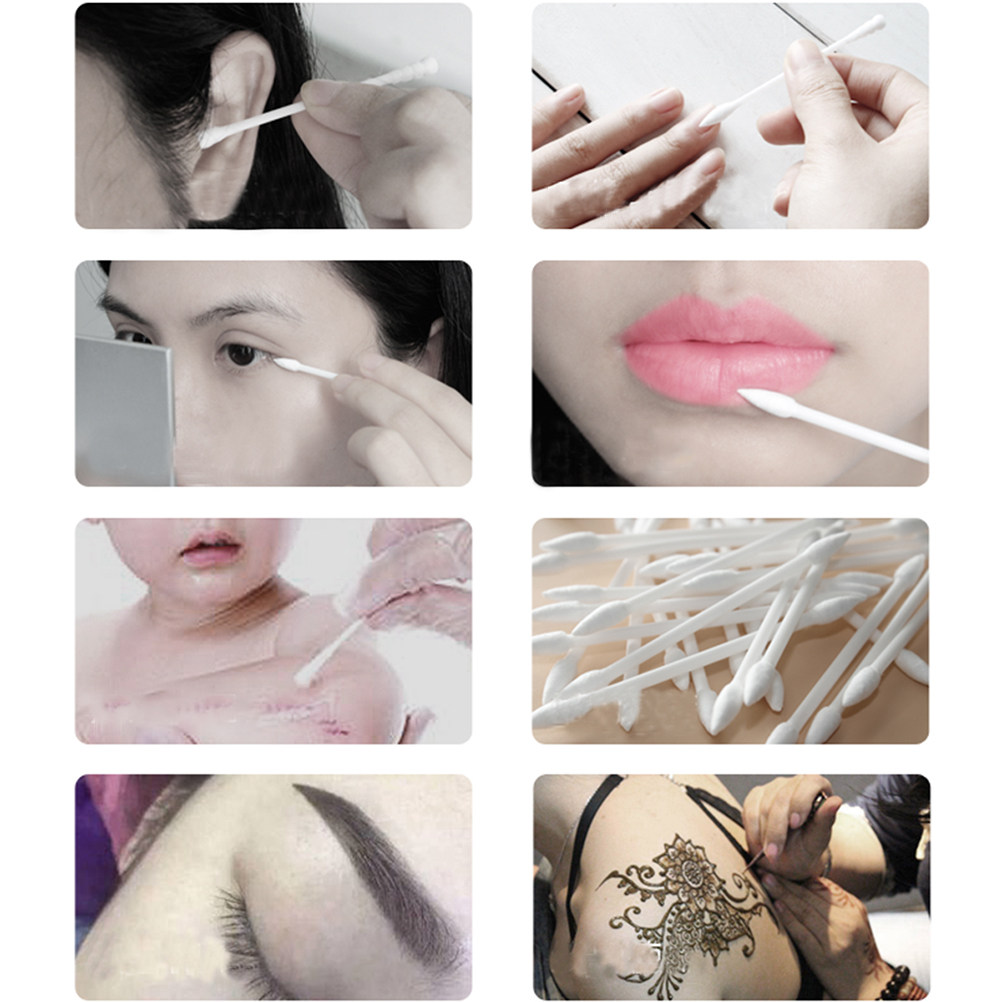 600Pcs Double Head Cotton Swab - Beauty Makeup Tools 评论和价格