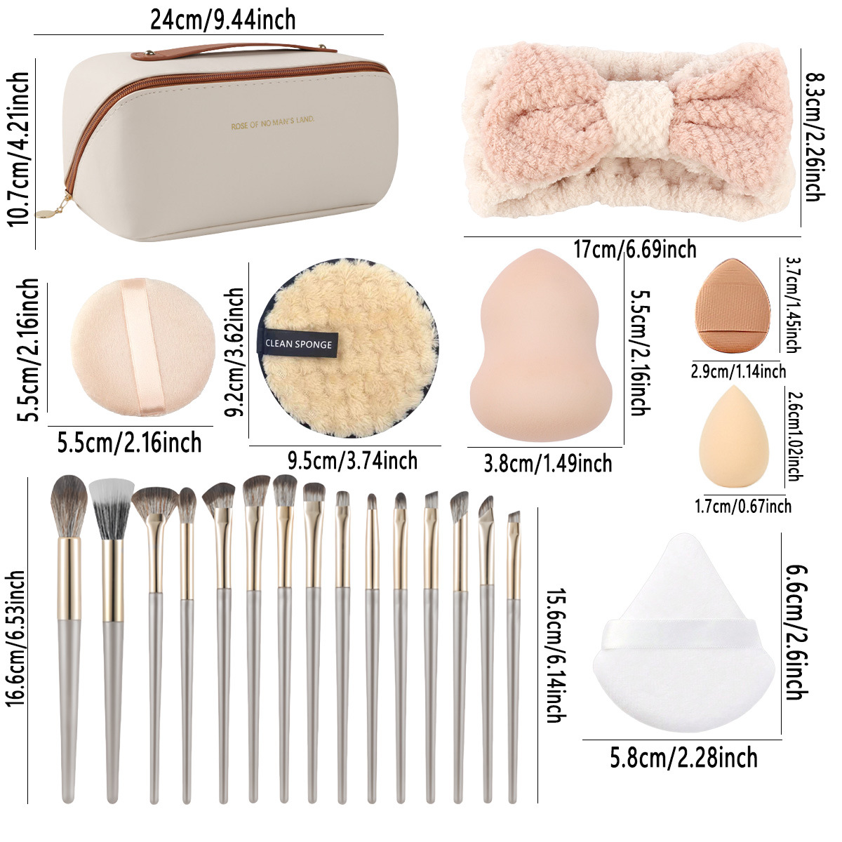Leather Handle Bag with 36 Pcs - Beauty Makeup Gift Sets 评论和价格