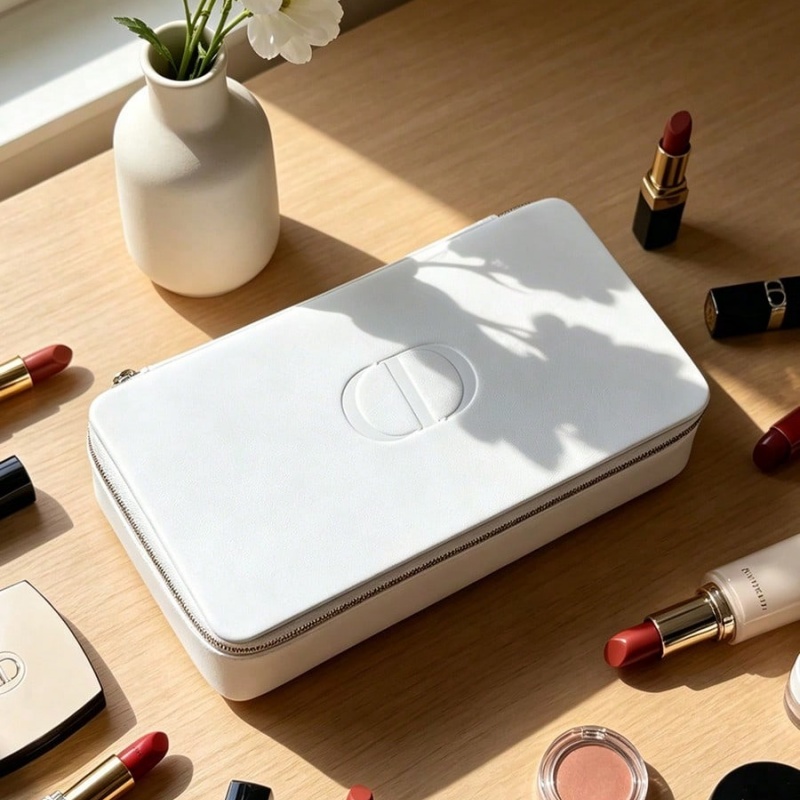 Dior’s Bag White Cosmetic Bag  - Beauty Makeup Dior 评论和价格